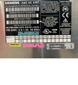 Siemens Sensation IRS2-AQP p/n: 7394658