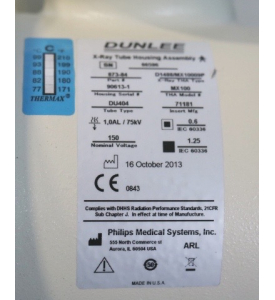 Dunlee X-ray Tube GE XR/D DR Digital Radiology 873-84