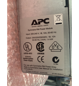 APC Symmetra RM  2kVA Power Module 50-60Hz For use with  Symmetra RM Power Array p/n SYPM2KU