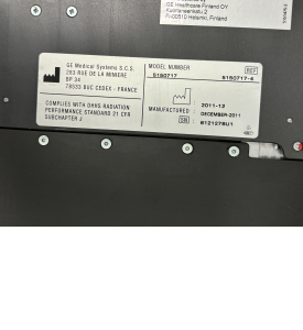 Sirius Bucky CDRH GE Apollon Mammography p/n 5150717-4