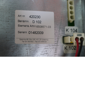 Siemens Mobilett Plus HP Portable X-Ray D110 BD W/ D102 BD 420230 P/N 6447390