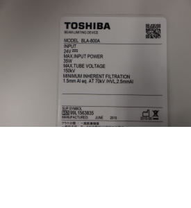 Toshiba KXO 200A Cath Angio Collimator P/n BLA-800A